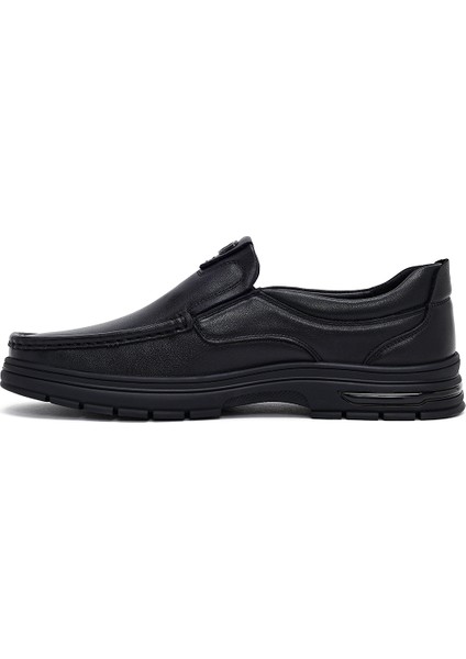 Erkek Siyah Deri Casual Loafer 25WFD695618 fiyatları