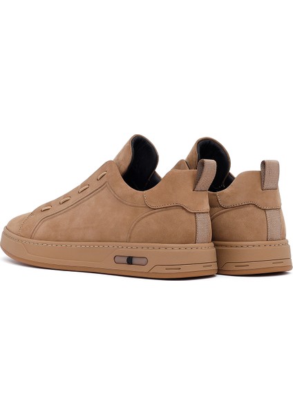 Erkek Vizon Bağcıklı Nubuk Deri Sneaker 25WFD6970V3 indirimleri