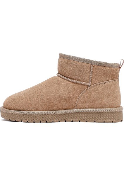 Kadın Bej Kürklü Süet Deri Teddy Bot 25WFD478210 fiyatları