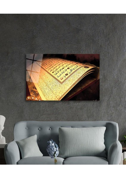 Kuran Ayet Dini Islami Duvar Dekoru Kaligrafi Cam Tablo 4mm Dayanıklı Temperli Cam fiyatları