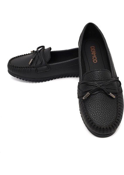 Kadın Siyah Tokalı Loafer 25AFE1451FT