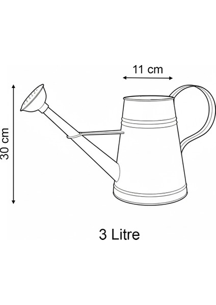 Stella 3 Litre Metal Çiçek Bahçe Sulama Kabı Altın - Modern Dekoratif Çok Amaçlı Sulak fiyatları