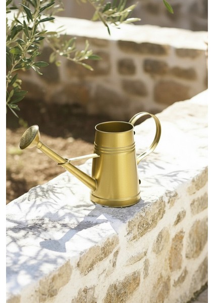 Stella 3 Litre Metal Çiçek Bahçe Sulama Kabı Altın - Modern Dekoratif Çok Amaçlı Sulak indirimleri