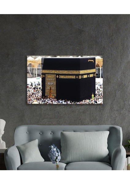 Kabe Kutsal Topraklar Dini Duvar Dekoru Cam Tablo 4mm Dayanıklı Temperli Cam fiyatları