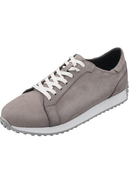 HKN141 Gri Dana ;nubuk Deri Erkek Spor Ayakkabı Hafif Termo Taban Rahat Geniş Kalıp Şık Tasarım