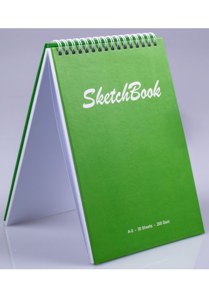A5 Sert Kapaklı Eskiz Defteri 200 Gr. 30 Yaprak (60 Sayfa) 14,8 x 21 cm Sketchbook