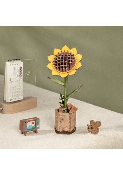 Minyatür Günebakan Çiçeği 3D Puzzle