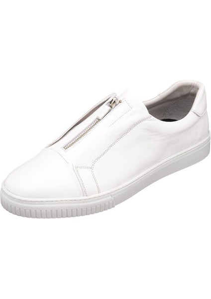 Yusuf-01 Beyaz Deri Gündelik Spor Ayakkabı Rahat Geniş Kalıp Yeni Sezon