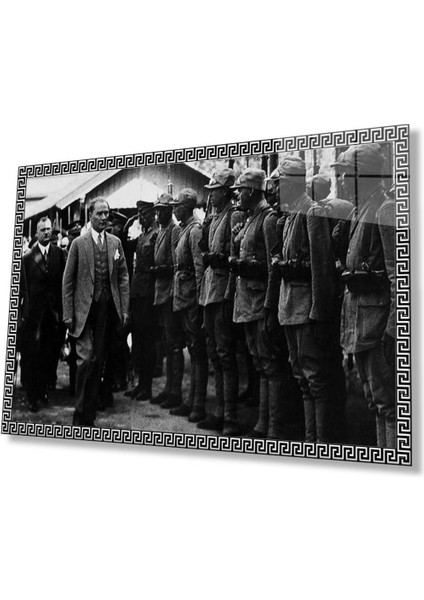 Atatürk Cam Tablo 4mm Dayanıklı Temperli Cam, Atatürk Glass Wall Art