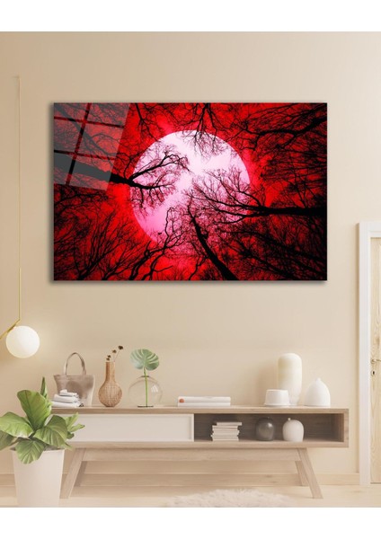 Doğa Ağaçlar Cam Tablo Modern Ev Ofis Salon Hediyelik Büyük Tablo Duvar Dekoru modelleri