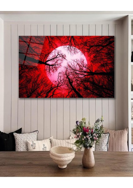 Doğa Ağaçlar Cam Tablo Modern Ev Ofis Salon Hediyelik Büyük Tablo Duvar Dekoru fırsatları