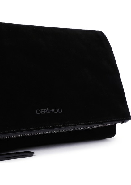 Kadın Siyah Süet Çapraz Çanta 25WBD246910