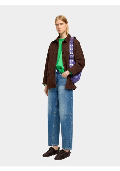 Yıkanmış Efektli Denim Pantolon