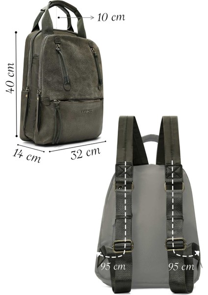 Kadın Haki Süet Sırt Çantası 25WBD249010 fiyatları