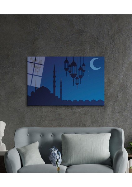 Cami ve Hilal Dini Cam Dekor Tablo 4mm Dayanıklı Temperli Cam fiyatları
