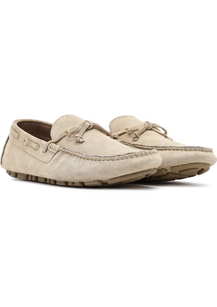 Erkek Bej Süet Deri Loafer 25SFD750010 modelleri