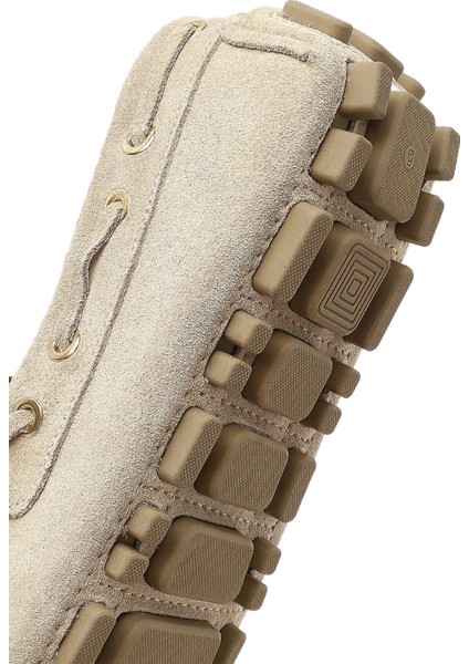 Erkek Bej Süet Deri Loafer 25SFD750010