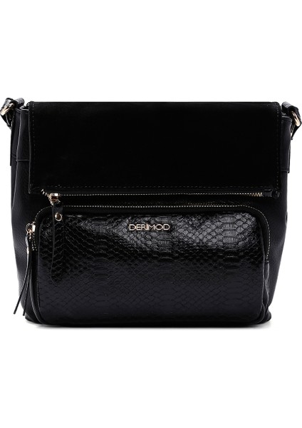 Kadın Siyah Uzun Askılı Baskılı Çapraz Çanta 25WBD246814 modelleri