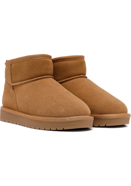 Kadın Camel Kürklü Süet Deri Teddy Bot 25WFD478210 fırsatları