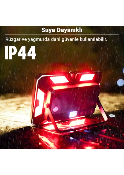 KXK-686 Şarjlı LED Projektör Lamba | IP44 Su Geçirmez, Kamp, Bahçe ve Acil Aydınlatma