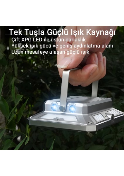 KXK-686 Şarjlı LED Projektör Lamba | IP44 Su Geçirmez, Kamp, Bahçe ve Acil Aydınlatma