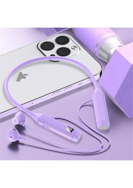 Büyük Pil Ve Dijital Ekranlı Yeni Boyun Askılı Bluetooth Kulaklık Spor Oyunu Boyun Askılı Kablosuz Bluetooth Kulaklık (Yurt Dışından)