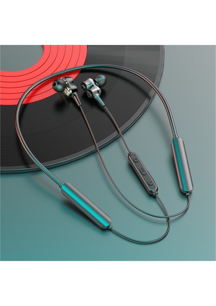 Yeni Çift Dinamik Kablosuz Bluetooth Kulaklık Çift Pil Yüksek Dayanıklılık Spor Boyun Asılı Gürültü Azaltma Özel Modeli (Yurt Dışından)