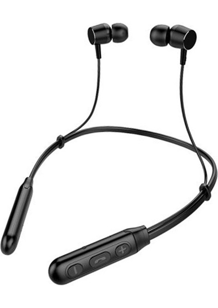 Yeni Kulak Içi Kablosuz Bluetooth Kulaklık Boyun Stili Spor Müzik Manyetik Stereo Kulaklık (Yurt Dışından)