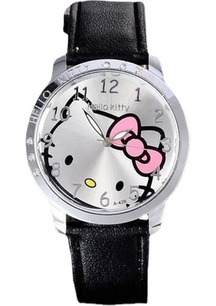 Yeni Sevimli Çocuk Saati Kız Çizgi Film Kt Kedi Ilkokul Ve Ortaokul Öğrencileri Kız Kuvars Saati (Yurt Dışından)