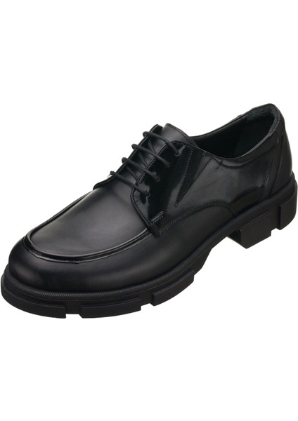 CK219 Siyah Dana Derisi Kauçuk Rahat Esnek Taban Geniş ve Konforlu Kalıp Yeni Nesil Erkek Ayakkabısı