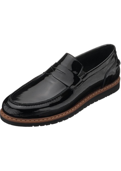 AYL1112 Siyah Rugan Termo Taban 4 Mevsim Büyük Numara Üst Kalite Erkek Ayakkabısı