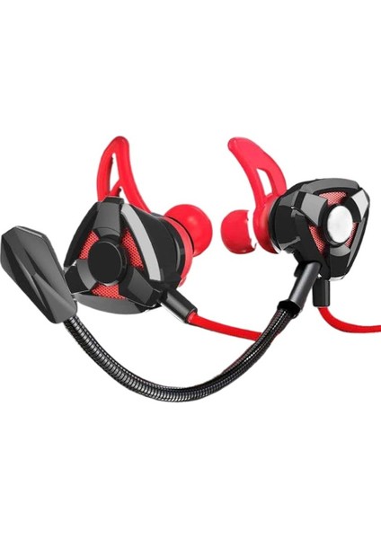 E-Spor Oyun Kulaklığı Kulak Içi Kablolu Mobil Oyun Bilgisayarı Evrensel Tavuk Yiyen Kulaklık Sesi Dinleme Ve Uzun Mikrofonla Konumlandırma (Yurt Dışından)