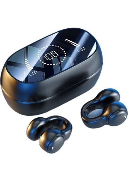 Bluetooth Kulaklık 2025 Yeni Kemik Iletimli Gerçek Kablosuz Kulak Klipsi Spor Orijinal Otantik (Yurt Dışından)