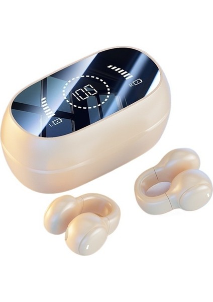 Bluetooth Kulaklık 2025 Yeni Kemik Iletimli Gerçek Kablosuz Kulak Klipsi Spor Orijinal Otantik (Yurt Dışından)
