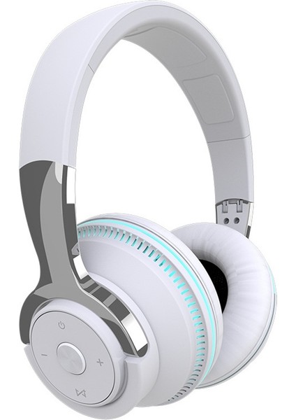 Yeni Sıcak Stil Kablosuz Başa Takılan Bluetooth Kulaklık, Ağır Baslı Stereo Kartlı Renkli Işıklı Bilgisayar Kulaklığı (Yurt Dışından)