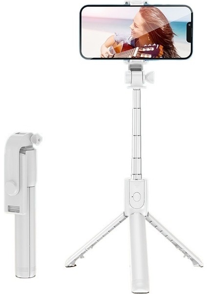 Cep Telefonu Selfie Çubuğu Evrensel Çok Işlevli Bluetooth Tripod Android Fotoğrafçılık Eseri (Yurt Dışından)