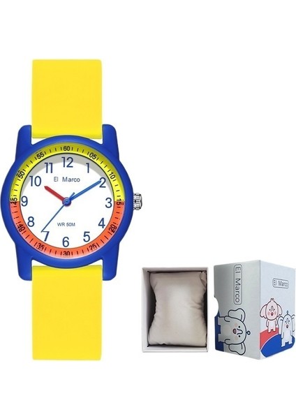 Küçük Fil At Sarı Işaretçi Saat Basit Öğrenci Kuvars Saat Açık Hava Sporları Su Geçirmez Muayene Çocuk Saati (Yurt Dışından)