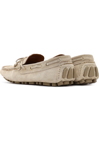 Erkek Bej Süet Deri Loafer 25SFD750010 indirimleri