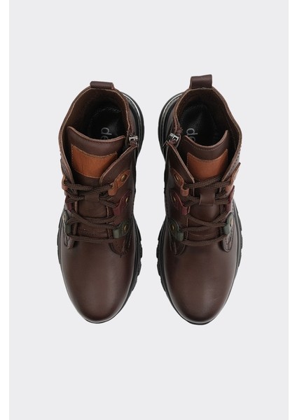 Hakiki Deri Fermuarlı Bağcıklı Kadın Bot fırsatları