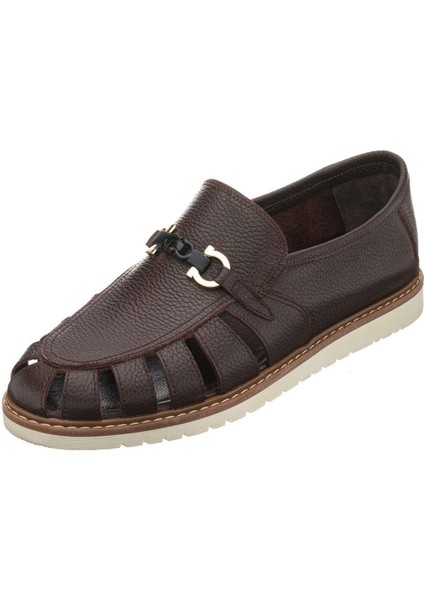 45 - 46 - 47 - 48 - 49 - 50 AG2021 Kahve Termo Taban 4 Mevsim Kullanılabilir Büyük Numara Dana Derisi Rahat Geniş Kalıp Üst Kalite Erkek Ayakkabı