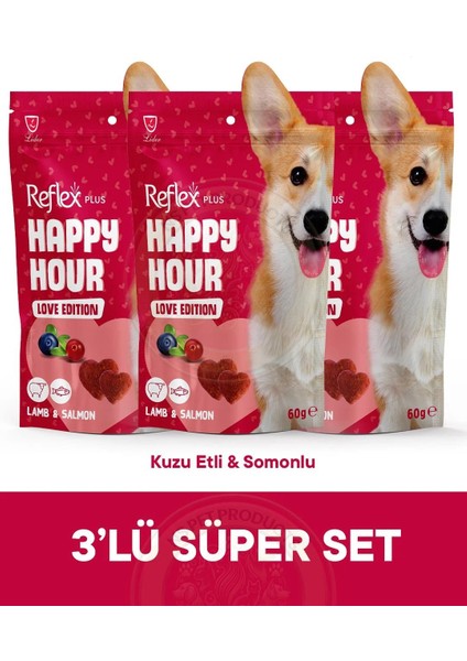 Happy Hour Love Edition Köpek Ödül Maması 3lü Fırsat 3X60GR