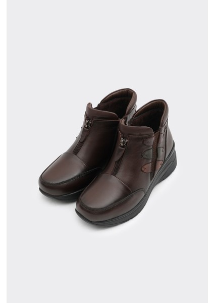 Hakiki Deri Fermuarlı Kadın Bot modelleri