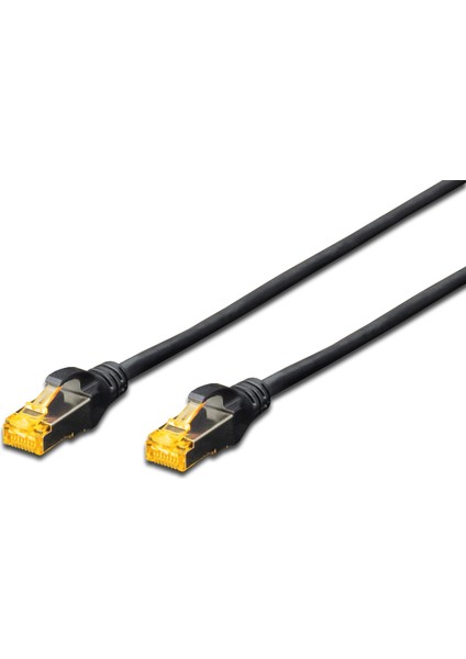 Beek Cat 6A Sftp/pımf (Pairs In Metal Foil) Patch Kablosu, Lszh, 0,25 Metre, Awg 26, Siyah Renk