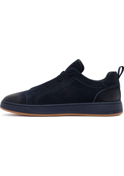 Erkek Lacivert Bağcıklı Nubuk Deri Sneaker 25WFD6970V3 fiyatları