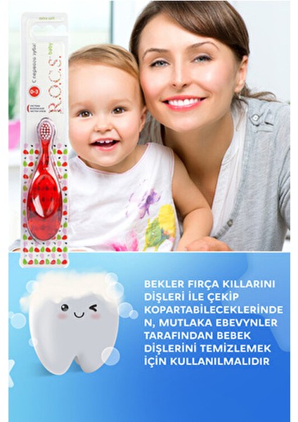 Baby Diş Fırçası Kırmızı Ultra Yumuşak 0-3 Yaş Bebekler İçin Özel Tasarım fırsatları