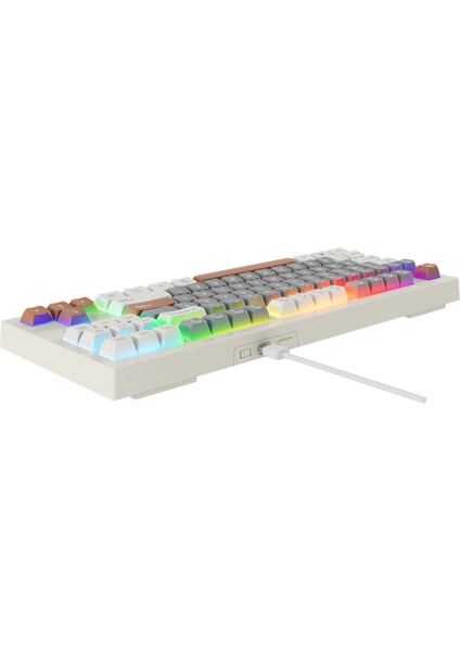 KB-98 SILENT TKL Gri Mavi/Gri/Kahve Rainbow Q Membrane Klavye modelleri