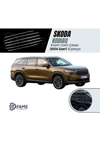 Skoda Kodıaq Uyumlu Cam Çıtası 8 Prç. 2024 Üzeri P.çelik