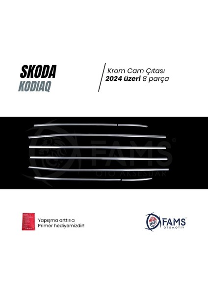 Skoda Kodıaq Uyumlu Cam Çıtası 8 Prç. 2024 Üzeri P.çelik fiyatları