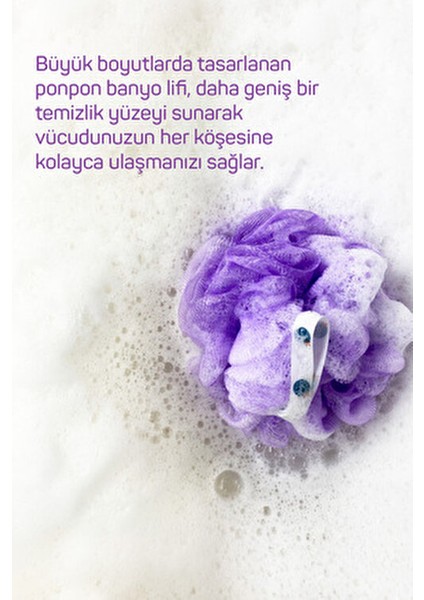 Bath Pouf Xlarge Yumuşak Banyo Lifleri 1 Adet Mor Sabunla Kullanıma Uygun indirimleri