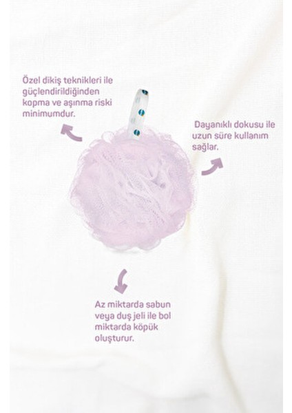 5'li Ponpon Lif Seti Yumuşak Malzeme ile 5 Adet Temizlik ve Yumuşaklık